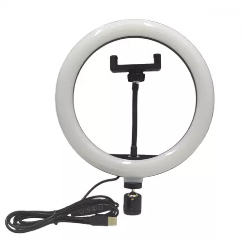 Ring Light Led Circular Iluminador Portátil Tripe 2,10m 110V/220V 26 cm