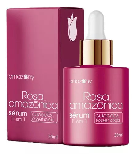 Sérum 11 em 1 Amazony Rosa Amazônica para todos os tipos de pele de 30mL