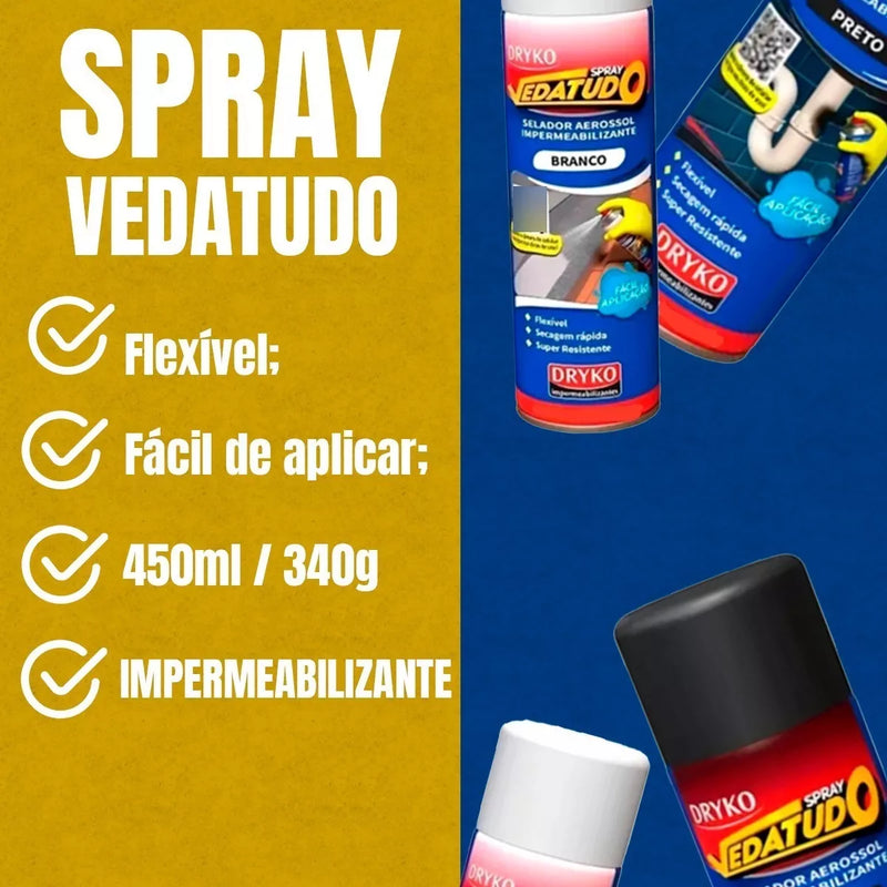 Spray  Impermeabilizante Liquído Vedex Pro - Pague 3 leve 6