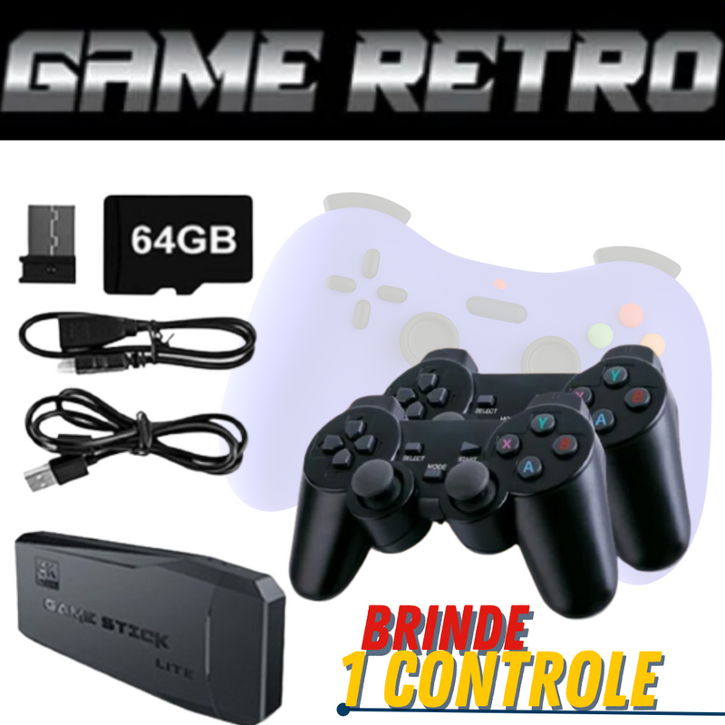 Vídeo Game Portátil Retrô 4K HD TV - HDMI